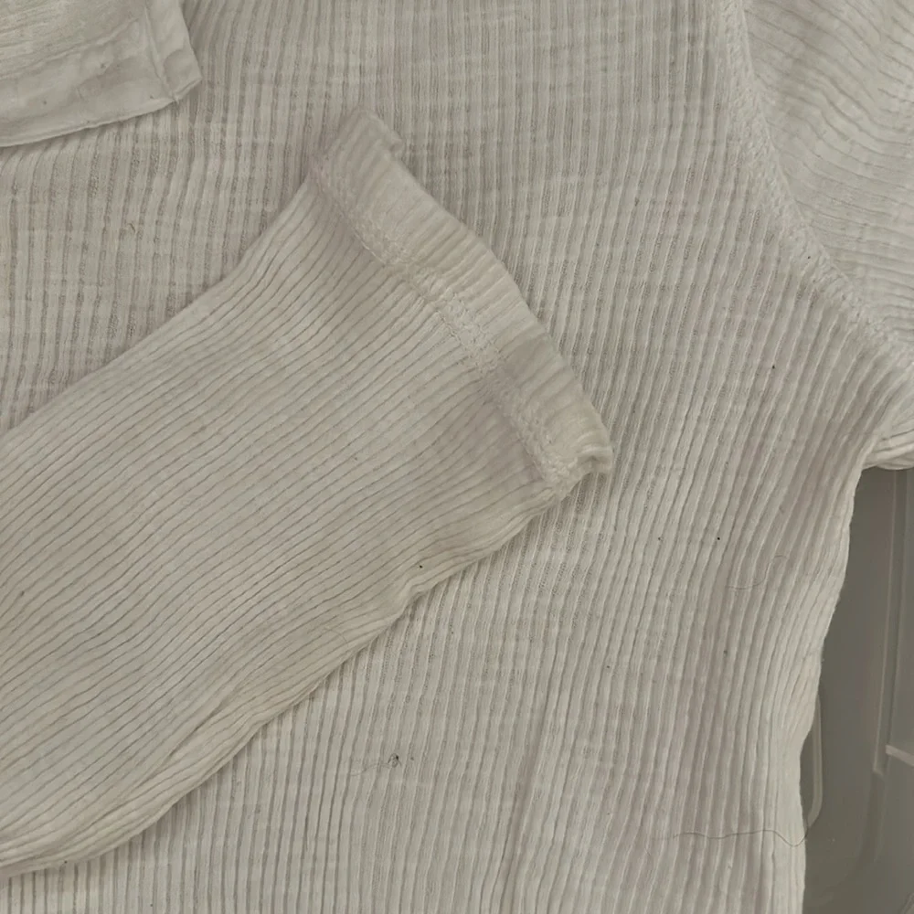 CAbi White Ribbed Long Sleeve - Picture 4 of 4